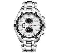 CURREN Montre analogique à Quartz pour Homme, Bracelet Tendance étanche en Acier Inoxydable, Vert, Bracelet