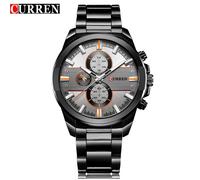 CURREN Montre-bracelet pour homme Étanche Affaires Montre homme Luxe haut de gamme Acier inoxydable Sport Horloge homme