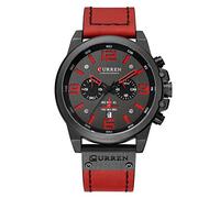 Curren Montre décontractée pour homme avec affichage analogique et calendrier Rouge 8314, Sangle