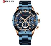 Curren - Montre homme Montre-bracelet tendance et professionnelle Chronographe à quartz décontracté Montres
