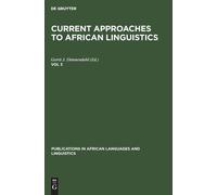 Current Approaches To African Linguistics. Vol 3