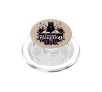 Currently Haunting My TBR Dark Academia Reading Cat PopSockets PopGrip pour MagSafe