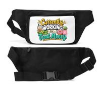 Currently Working for Treat Money Fun Sac banane unisexe Noir