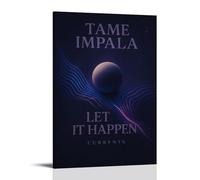 Currents-Tame Impala - Décoration murale moderne ultra transparente - Décoration artistique exquise - Convient pour le bureau, le salon et la chambre - Style cadre - 20 x 30 cm