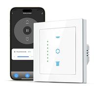 CURRYSMARTER Interrupteur Volet Roulant Connecté [conception compacte] (nécessite un fil neutre), compatible avec Alexa et Google Home, Contrôle de Pourcentage, Commande Vocale et Contrôle à Distance