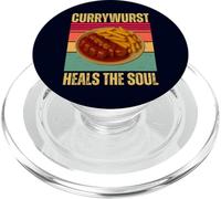 Currywurst soigne l'âme, drôle, rétro, Cuisine Allemande, Jeu de Mots PopSockets PopGrip pour MagSafe