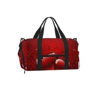 Cœurs d'amour pailletés imprimés pour la Saint-Valentin,Sac de Sport bandoulière à Main, Sac de Voyage Grande capacité pour Femmes et Hommes