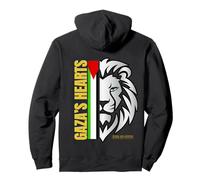 Cœurs de Gaza | Lion & couleurs de la Palestine Sweat à Capuche