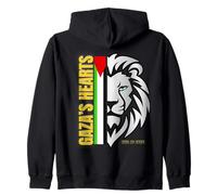 Cœurs de Gaza | Lion & couleurs de la Palestine Sweat à Capuche