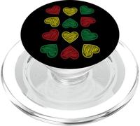 Cœurs de Juin Histoire des Noirs Afro-Américains Afro-Fierté PopSockets PopGrip pour MagSafe