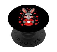 Cœurs de Lapin Filles Aiment Les Femmes Cœur Enfants Lapin PopSockets PopGrip Adhésif