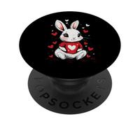 Cœurs de Lapin Filles Aiment Les Femmes Cœur Enfants Lapin PopSockets PopGrip Adhésif