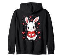 Cœurs de Lapin Filles Aiment Les Femmes Cœur Enfants Lapin Sweat à Capuche