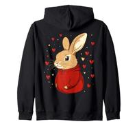 Cœurs de Lapin Filles Aiment Les Femmes Cœur Enfants Lapin Sweat à Capuche