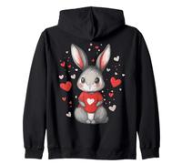 Cœurs de Lapin Filles Aiment Les Femmes Cœur Enfants Lapin Sweat à Capuche
