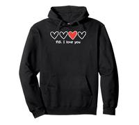Cœurs de Saint-Valentin PS I Love You Mignons pour Femmes, Filles, Enfants et Hommes Sweat à Capuche