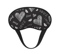 Cœurs écrits à la main, mots d'amour,Masques de sommeil occultants, cache-yeux couvrants, masques de sommeil anti-lumière