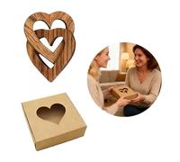 Cœurs en Bois d’Olivier Personnalisés - Cadeau Unique Gravé, Idéal pour Mariage, Anniversaire, Saint-Valentin, Bois Naturel Durable, Taille Personnalisable, Garantie Satisfaction