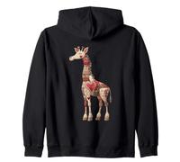 Cœurs en Patchwork Fantaisie Girafe Sweat à Capuche