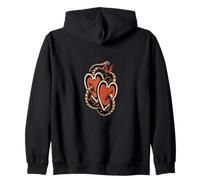 Cœurs entrelacés et serpent - Œuvre d'art d'amour symbolique Sweat à Capuche