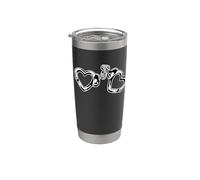 Cœurs menottes Gobelet isotherme en acier inoxydable double paroi