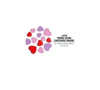 Cœurs mousse autocollants - MEGACREA DIY - 45 pièces - Multicolore - Pour enfants à partir de 3 ans