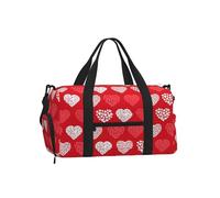 Cœurs Rouges et Blancs et Amour,Sac de Sport bandoulière à Main, Sac de Voyage Grande capacité pour Femmes et Hommes