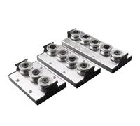 Curseur à rouleaux à double axe intégré, roue SGB15N-3/SGB15N-4Wheel/SGB15N-5, chariot de bloc de roues avec serrure, 1 pièce(4 wheel-lock)