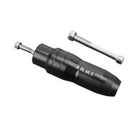 Curseur Anti-Collision pour Moto pour ER6N Protections De Cadre Moto en Aluminium CNC, Curseurs D'échappement, Accessoires Protection(C-Black)