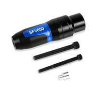 Curseur Anti-Collision pour Moto pour GS500, GS500E, GS500F, SFV650, Gladius 650, DR650SE Protection Anti-Chute pour Cadre D'échappement Moto en Aluminium(Blue SFV650)