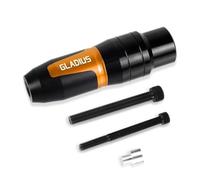 Curseur Anti-Collision pour Moto pour GS500, GS500E, GS500F, SFV650, Gladius 650, DR650SE Protection Anti-Chute pour Cadre D'échappement Moto en Aluminium(Orange Gladius)