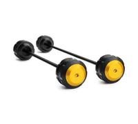 Curseur Cadre Compatible Avec Yamaha Pour YZFR3 2015 2016 2017 2018 2019 2020 Fourche D'essieu Avant Arrière Accessoires De Protection Contre Les Collisions(Yellow)