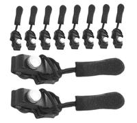 Curseur de fermetureà glissière - Remplacement de réparation, accessoire de fixation en métal, outil de fixation de fermetureéclair | Kit de réparation de sac à vêtements, veste, valise, bri