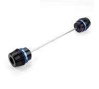 Curseur de Fourche de Roue Avant et arrière de Moto Protecteur de Collision d'essieu Curseur de Bobine de Bras oscillant pour CFMOTO 450MT(Front-Blue)