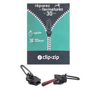 Curseur de réparation fermeture zip en nylon - Clip&Zip (Noir, M)
