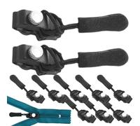 Curseur Fermeture Eclair, 10pcs Curseur Fermeture Eclair Clipsable, 3 Tailles Reparation Fermeture Eclair, Instantané De Remplacement De La Tête De Fermeture À Glissière Pour Vestes Manteaux Jupes