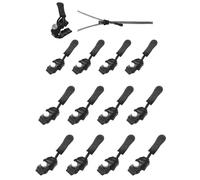 Curseur Fermeture Eclair Clipsable, Frundoo Kit de Réparation de Fermeture Zippée Universelle, Détachables Reparation Fermeture Eclair pour Couture de Vêtements, Veste, Sac à Dos (vis-12pcs-new)