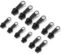 Curseur Fermeture Eclair, Glvomazty 12 Pièces Curseur Fermeture Eclair Clipsable Kit Réparation Fermeture éclair pour Vestes, Manteaux, Valises