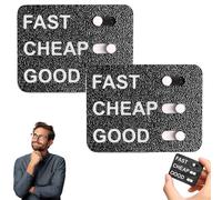 Curseur « Rapide, Pas Cher, Bon », Jouet de Bureau imprimé en 3D représentant Un dilemme Commercial : Un Outil ludique pour Les Entrepreneurs, Les équipes et Les Managers (2PCS)