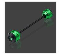 Curseurs Cadre 2024 Protection De Roue Moto CNC Avant Arrière Essieu Fourche Crash Slider Cap pour Z800 Z1000 Z1000R Z1000SX pour Ninja ZX-10R(Arrière Vert)