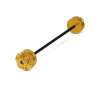 Curseurs Cadre Accessoires De Moto CNC Avant Arrière Essieu Fourche Roue Protecteur Crash Sliders Cap pour F850GS F850gs F 850GS 2019-2025(Avant Or)