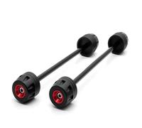 Curseurs Cadre Curseur Fourche Essieu Avant Et Arrière Protection Roue Moto Anti Chute pour Suzuki GSXS750 GSXS GSX-S 750 2015-2023(Rouge)