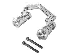 Curseurs Cadre pour NMAX155 NMAX125 160 XMAX300 N-MAX155 Nmax155 Xmax300 Tuyau Échappement De Moto Protection Anti Chute(Argent)