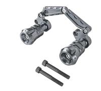 Curseurs Cadre Protection Anti Chute De Fourche Avant Pot Échappement Cadre Patin De Protection pour NMAX155 125 NMAX160 155 XMAX300(Titane)