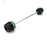 curseurs Cadre Protection De Fourche Avant Et Arrière Moto pour pour Z650 RS pour Z650RS pour Ninja 650 pour Ninja650 (2017-2025) Fourche Essieu Curseur Moto(Vert,Devant)