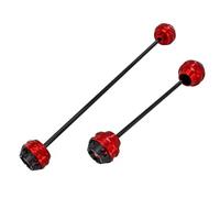 Curseurs de Cadre Moto Convient pour Tmax 530 T Max 2012 2013 2014 2015 2016, Protecteur De Roue Avant Et Arrière, Fourche D'essieu, Curseur Collision Protections du Cadre(Front Rear Red)