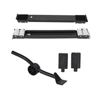 Curseurs de machine à laver, support Charge de 300 kg ajustée de 17,7 à 27,6 pouces Déplacement de machine à laver 24 petites roues Curseurs d'appareils à levier pour machine à (Noire)