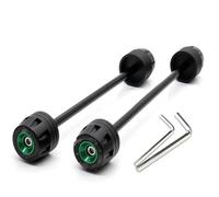 Curseurs D'essieu De Fourche Roue Protections D'axe De Roue Et Fourche Avant Arrière pour Moto pour Ducati Monster 1200 1200R 1200S MONSTER1200 S R 2016-2020 Essieu Roue Moto(Vert)