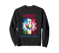Cursillo DeColores Coq & Cross Prière Action d'étude Sweatshirt