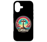 Cursillo Faith Cross avec Arc-en-Ciel et Nuages Coque pour iPhone 17